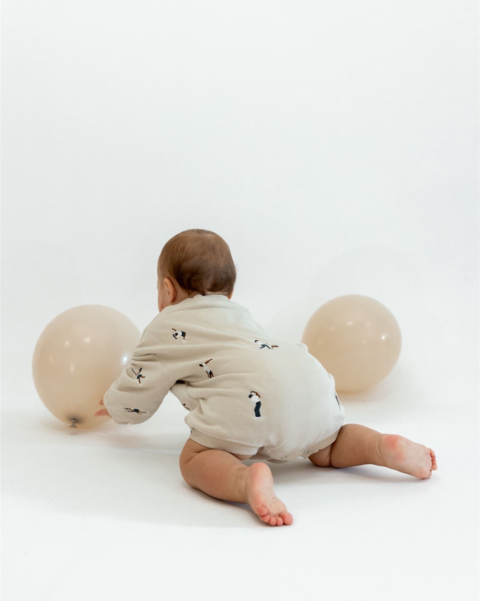 BEIGE SPORTS SWEATER ROMPER