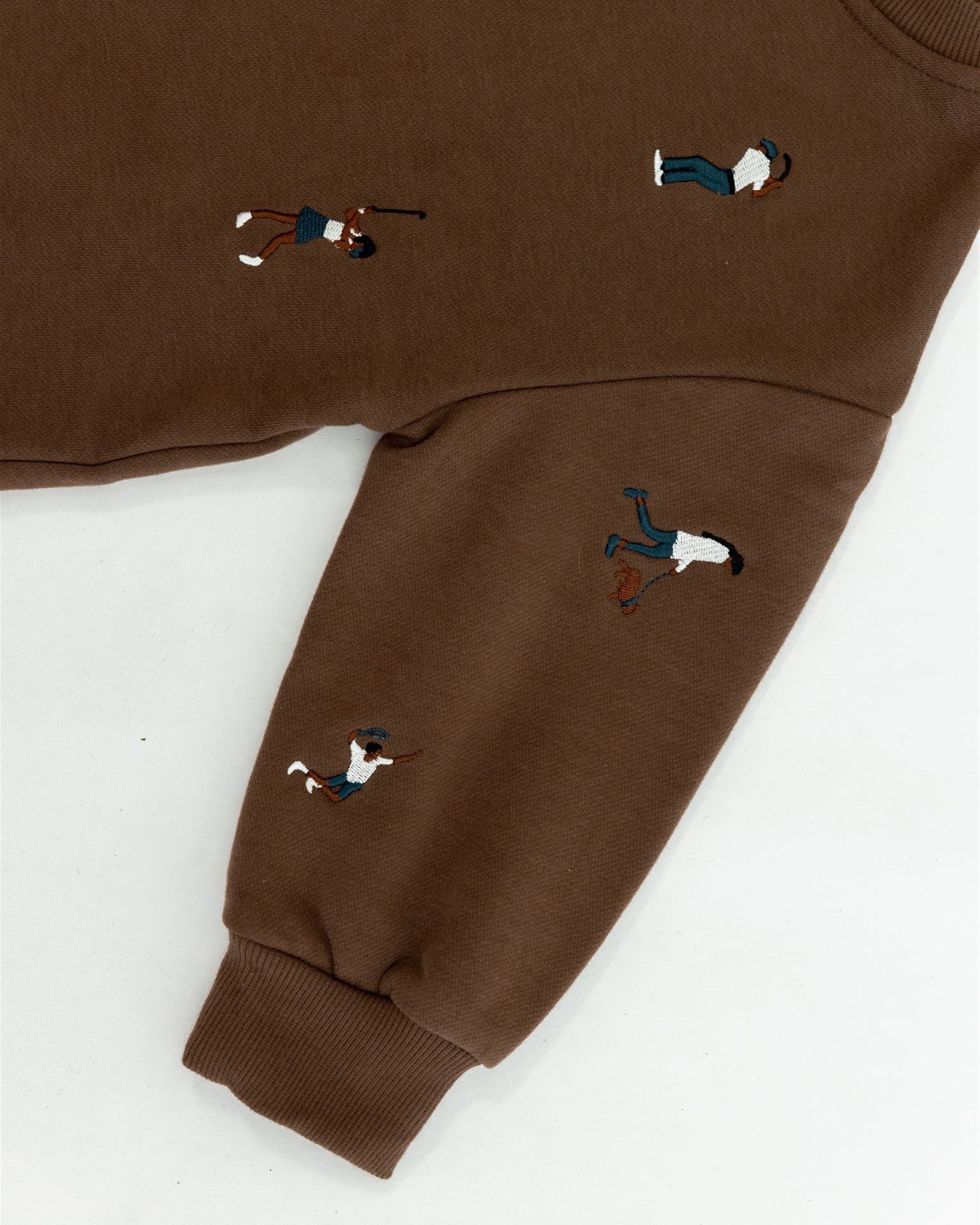 BROWN SPORTS SWEATER ROMPER