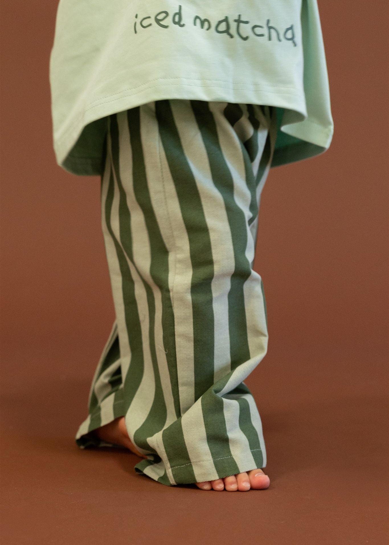 ICED MATCHA STRIPED PANTS