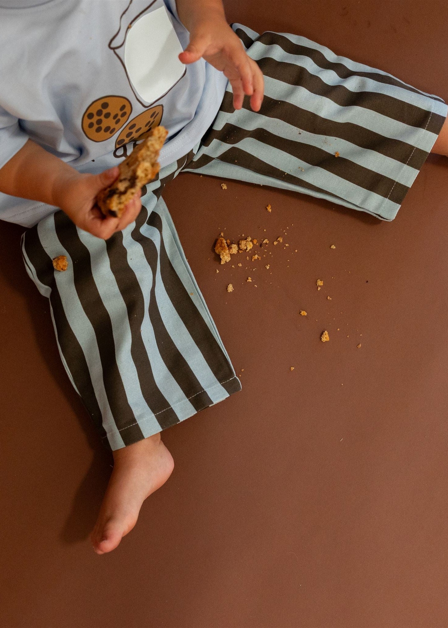 MILK AND COOKIES STRIPED PANTS