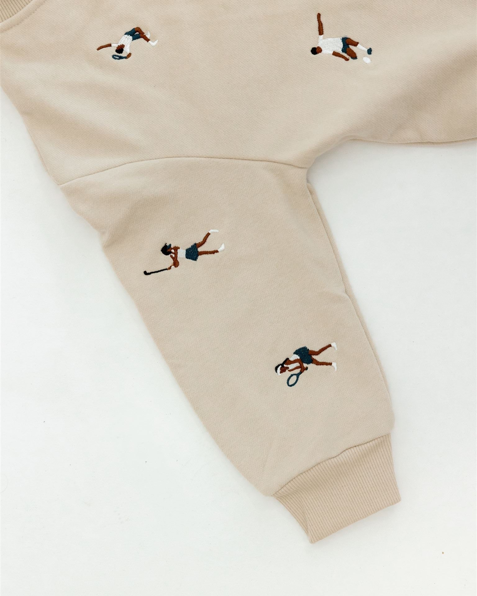 BEIGE SPORTS SWEATER ROMPER
